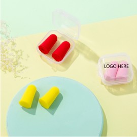 Foam Ear Plugs W/ Clear Case with Logo