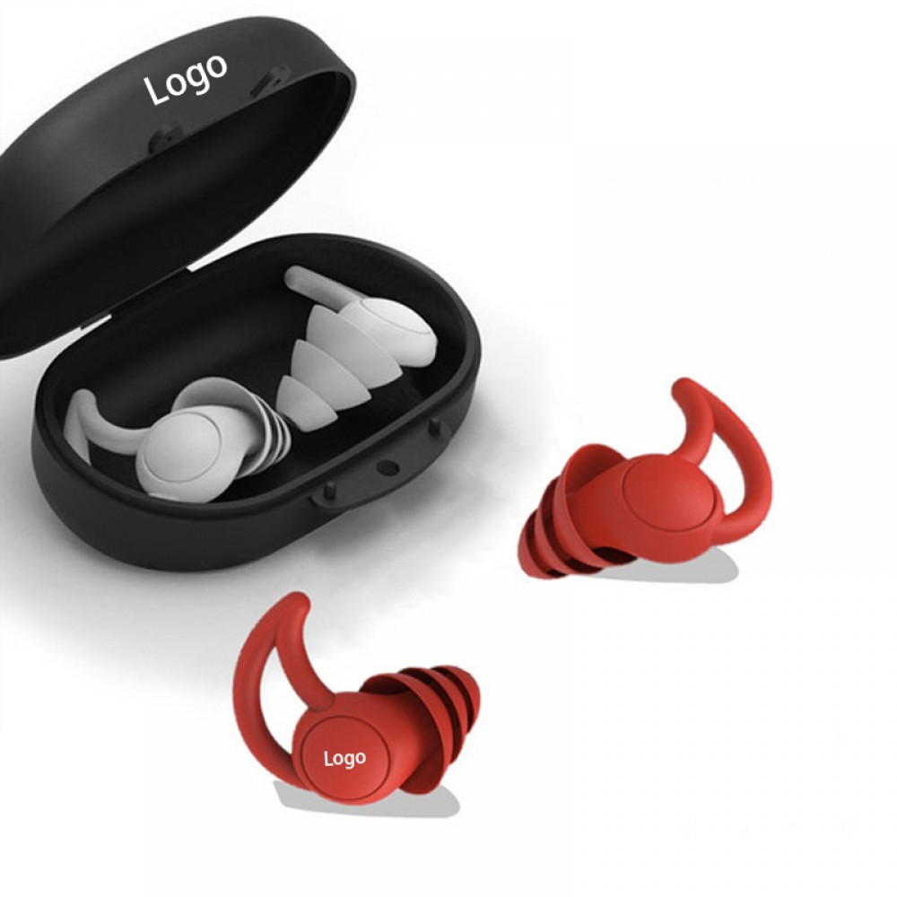 Three-Layer Noise Cancelling Earplugs with Logo
