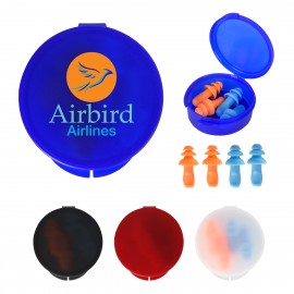 Ear Plugs In Travel Case with Logo