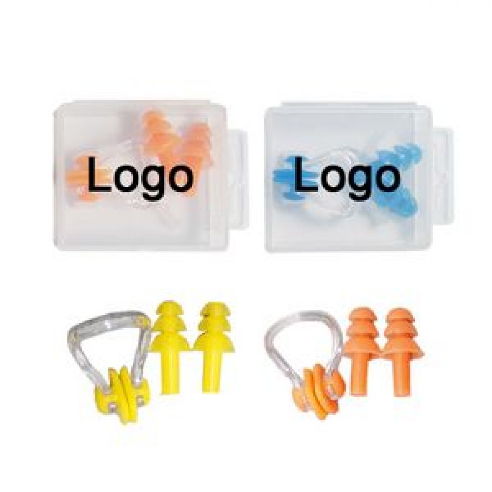 Promotional Silicone Swimming Set Earplug & Nasal Splint Promotional Silicone Swimming Set Earplug & Nasal Splint