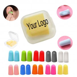 Anti-Noise Ear Plugs with plastic case with Logo  Anti-Noise Ear Plugs with plastic case with Logo