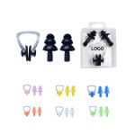 Reusable Swimming Ear Plugs and Nose Clip Set with Logo