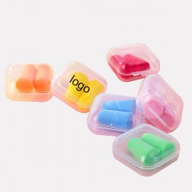 Soft Foam Ear Plug With Plastic Case with Logo