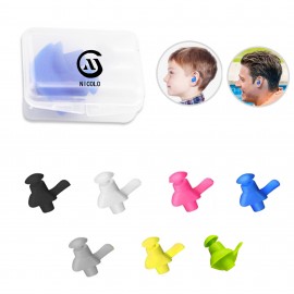 Logo Branded Silicone Swimming Earplugs  Logo Branded Silicone Swimming Earplugs