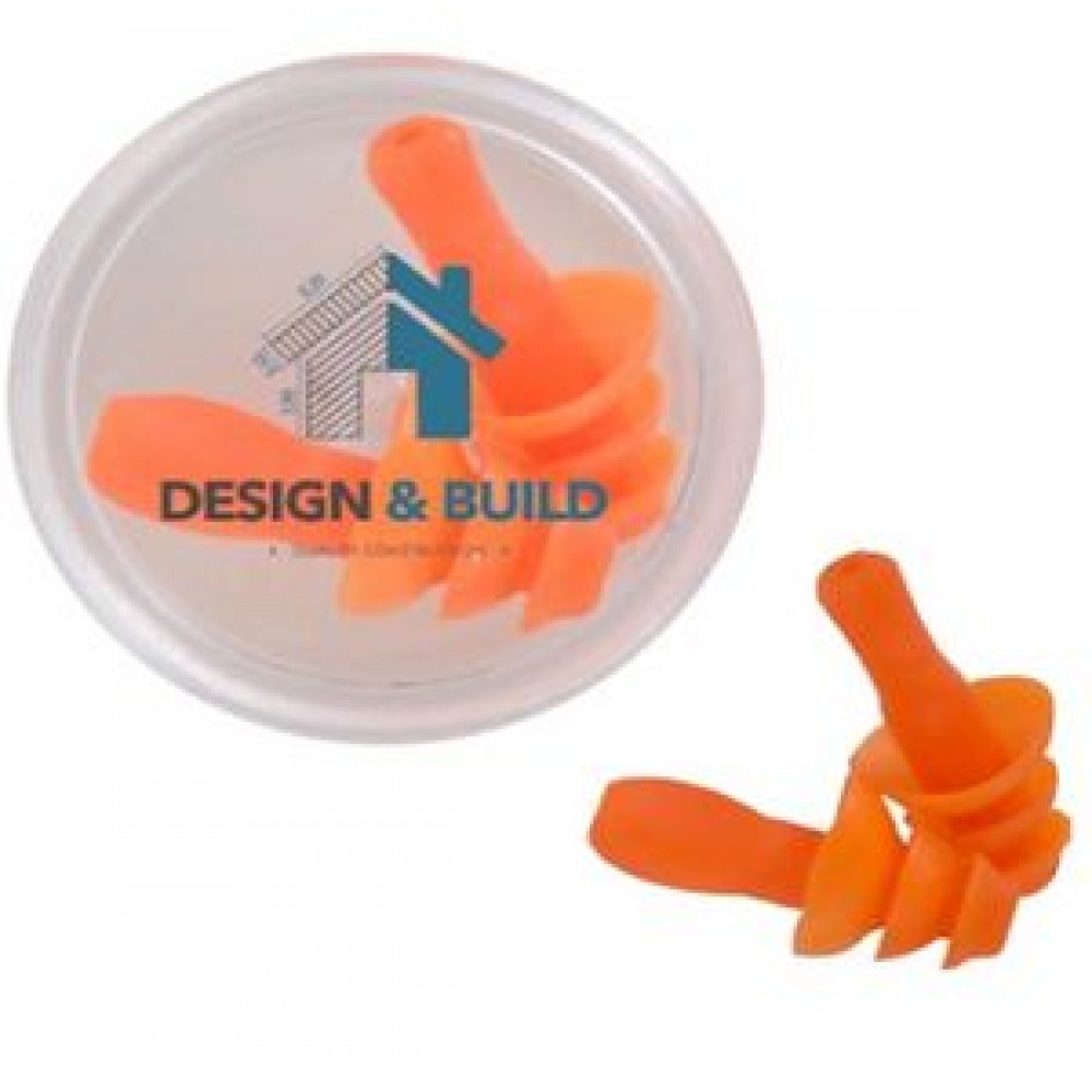 Custom Imprinted Safety Earplugs in Clear Case Custom Imprinted Safety Earplugs in Clear Case