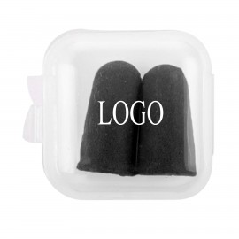 Soft Foam Earplugs With Case with Logo  Soft Foam Earplugs With Case with Logo