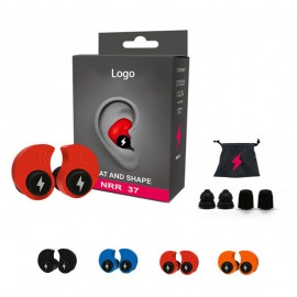 Moldable Noise Cancelling Earplugs with Logo