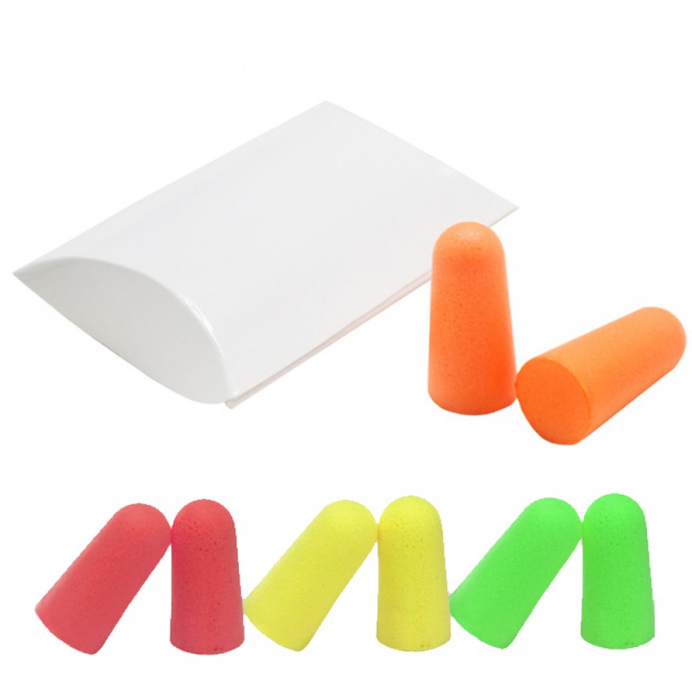 Logo Branded Pillow-Shaped Carton PU Earplugs Logo Branded Pillow-Shaped Carton PU Earplugs