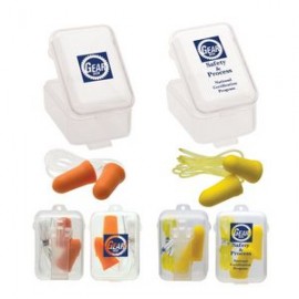 Corded Foam Earplugs & Case with Logo