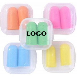 Logo Branded Soft Foam Earplugs With Case