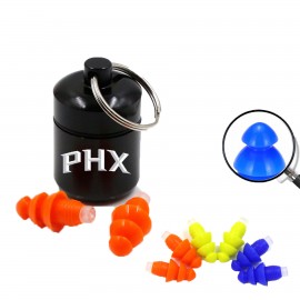 Customized Silicone Sleeping Earplugs with Keychain Case