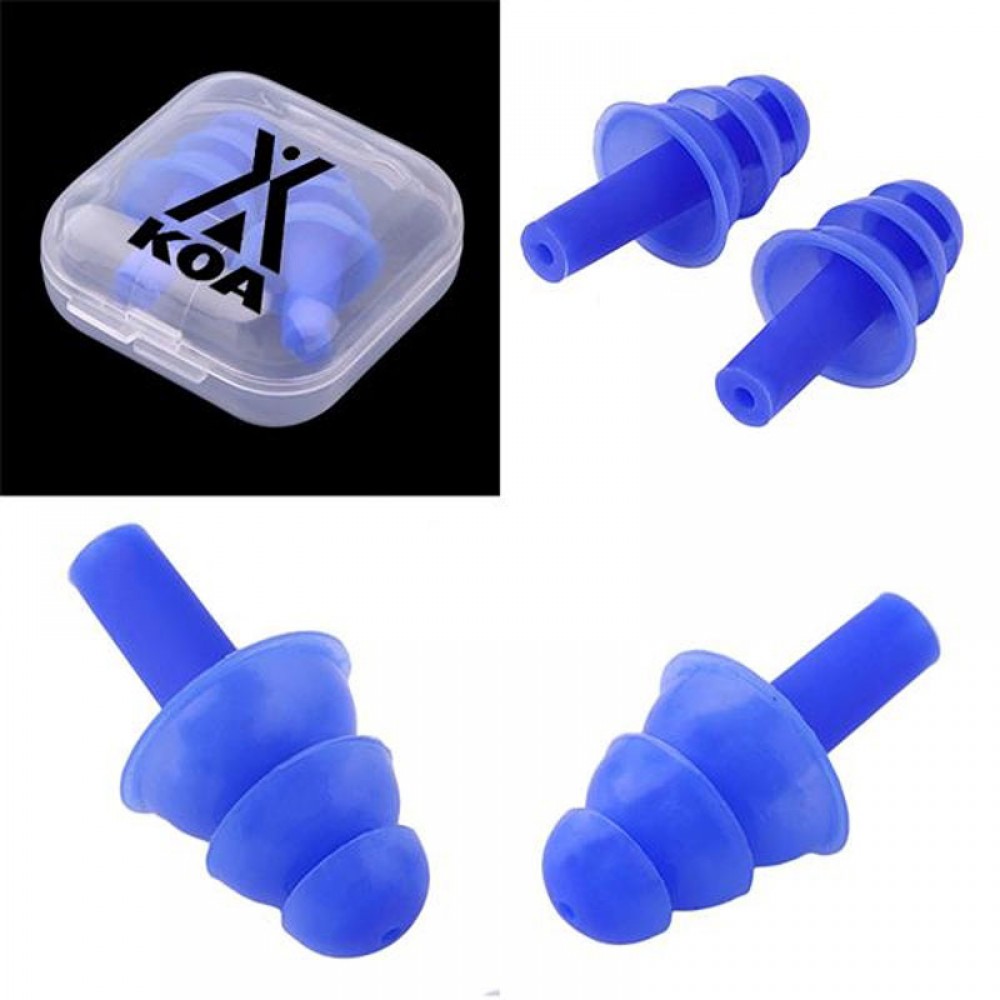 Custom Imprinted Waterproof Noise Reduction Earplugs with Storage Case