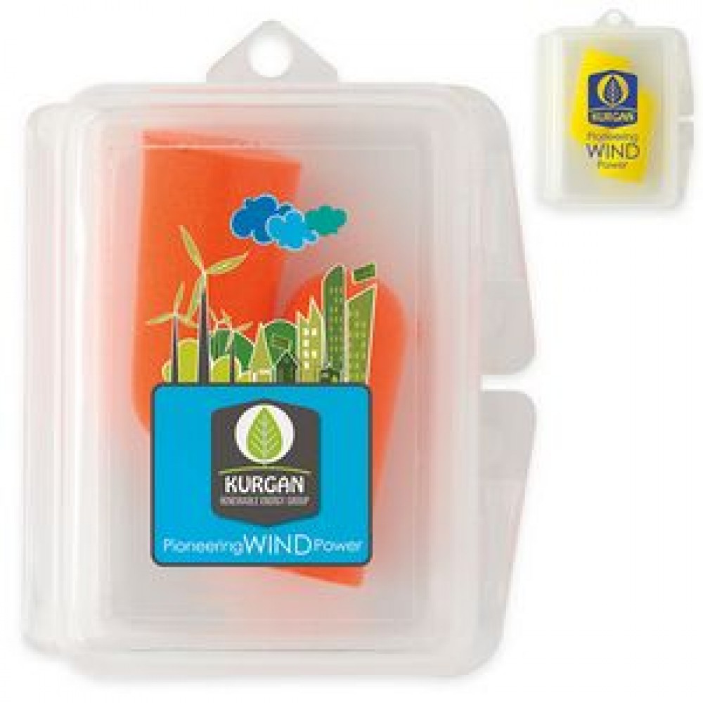 Logo Branded Good Value Travel Ear Plugs In Case Logo Branded Good Value Travel Ear Plugs In Case