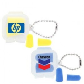 Soft Foam Earplugs in Reusable Case with Logo