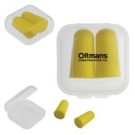 Earplugs in Square Case with Logo