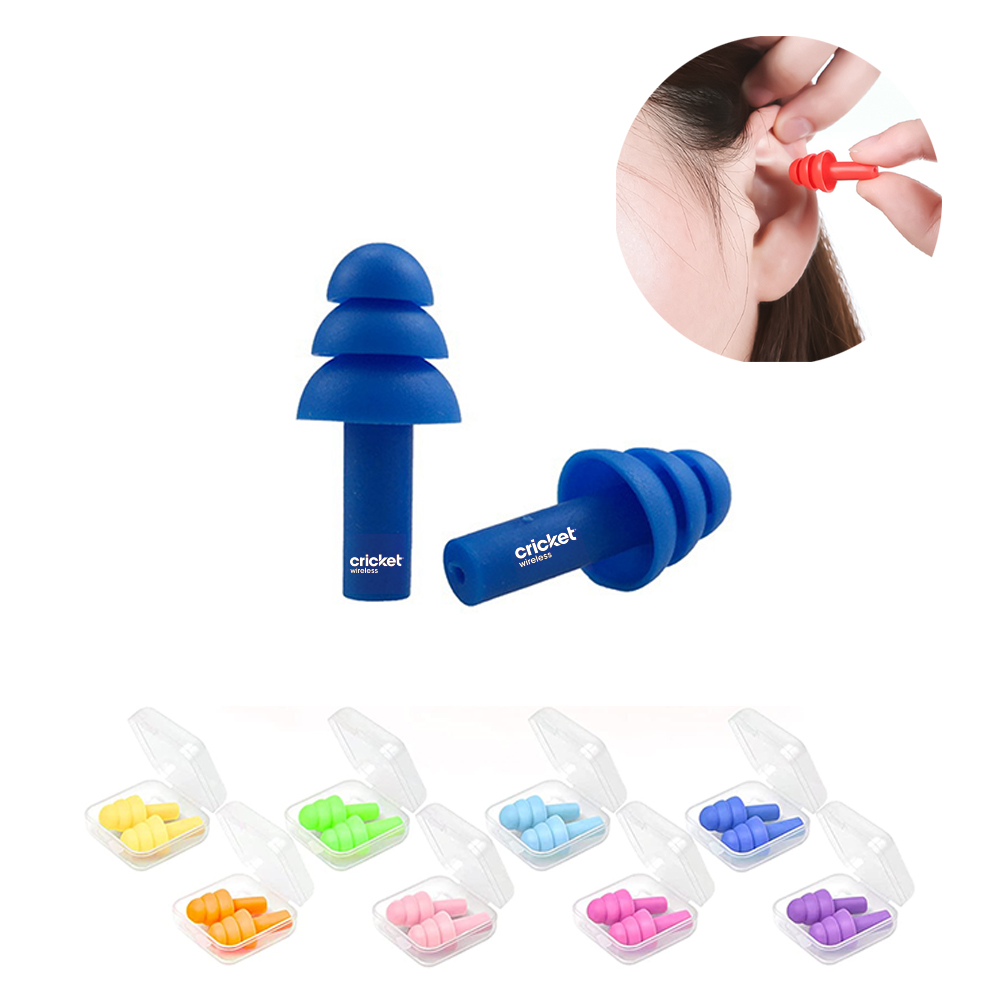 Sleeping and Work Soft Silicone Noise Reduction Ear Plugs with Logo