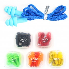 Pair Earplugs in Square Case with Logo