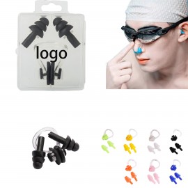 Logo Branded Swimming Earplugs And Nose Clips