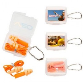 Silicone Ear plugs w/String with Logo