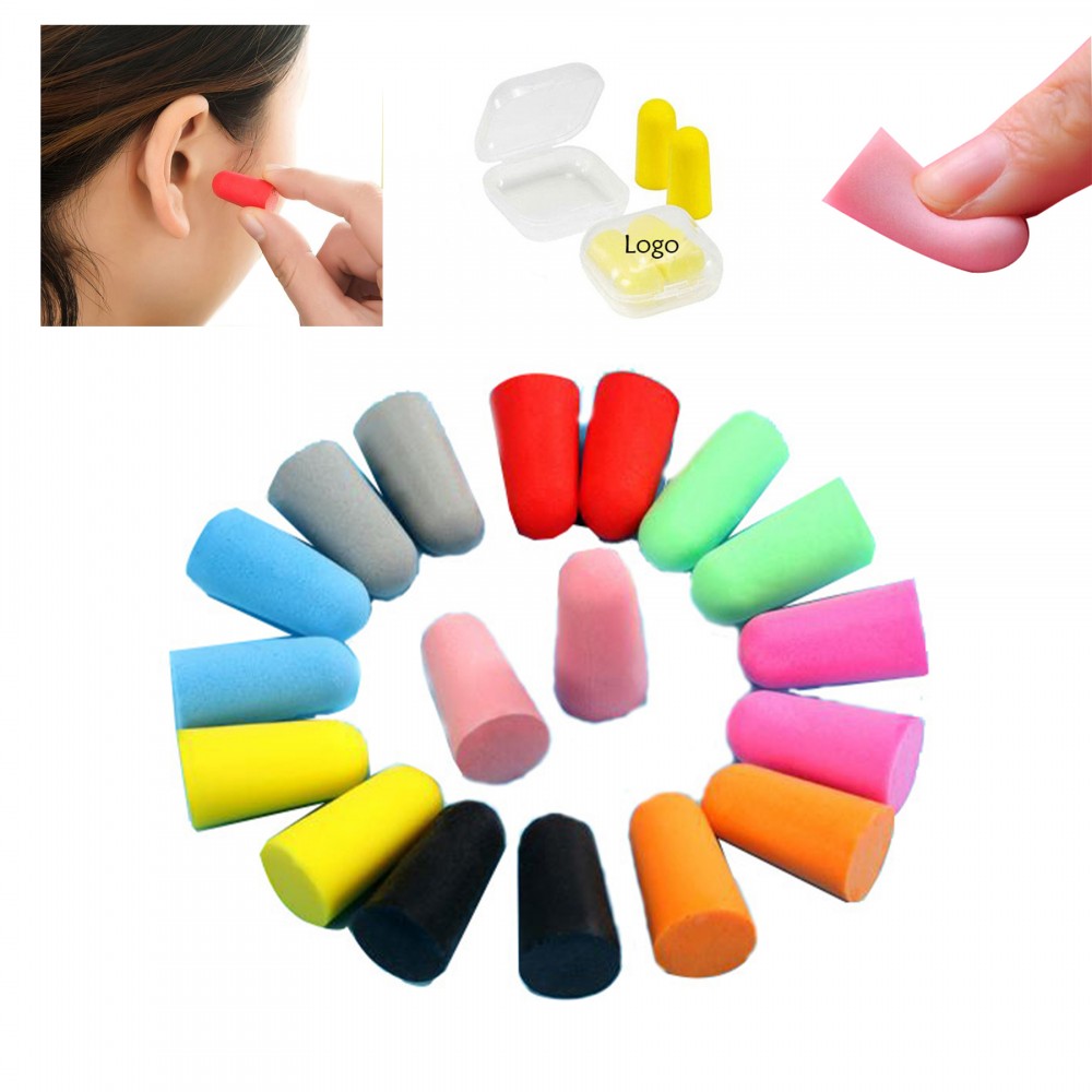 Custom Imprinted Foam Earplugs with Case Custom Imprinted Foam Earplugs with Case