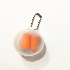 Foam Earplugs In Clear Case With Chain with Logo