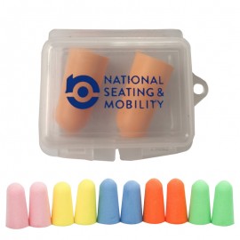 Foam Travel Ear Plugs In Case with Logo