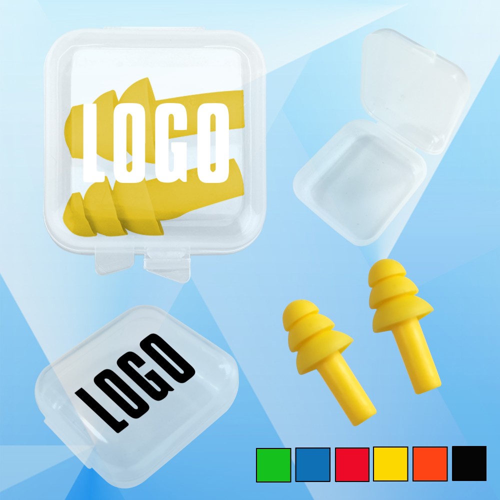 Logo Branded Earplugs in Ear Plugs in Travel Case Logo Branded Earplugs in Ear Plugs in Travel Case