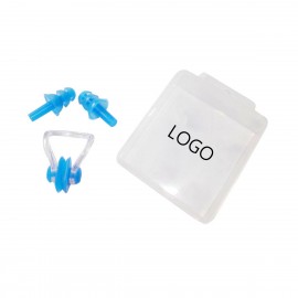 Swimming Nose Clip Silicone Earplug with Logo