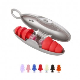 Three-Layer Silicone Noise Cancelling Earplugs with Logo