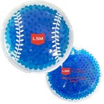 Custom Imprinted Blue Baseball Hot/ Cold Pack with Gel Beads