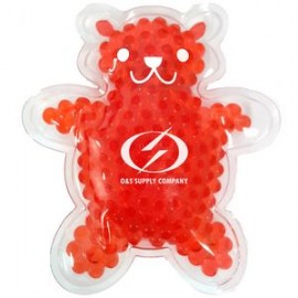 Custom Red Teddy Bear Hot/ Cold Pack with Gel Beads