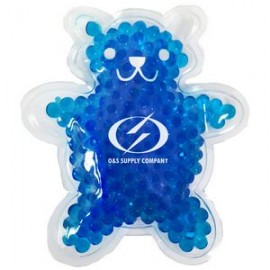 Promotional Blue Teddy Bear Hot/Cold Pack w/Gel Beads