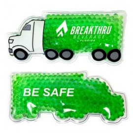 Custom Green Semi Truck Hot/Cold Pack w/Gel Beads