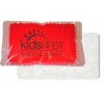 Logo Branded Red Cloth-Backed, Gel Beads Cold/Hot Therapy Pack (4.5"x6")