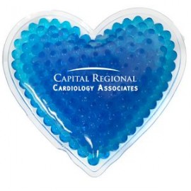 Blue Heart Hot/Cold Pack w/Gel Beads with Logo
