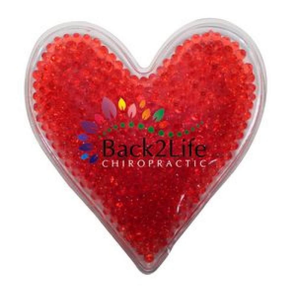 Custom Imprinted Heart Gel Bead Hot/Cold Pack (Full Color Digital)