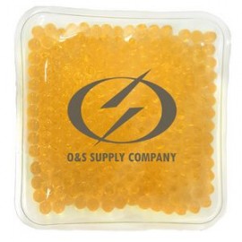 Logo Branded Square Orange Hot/ Cold Pack with Gel Beads