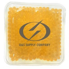 Promotional Square Orange Hot/Cold Pack w/Gel Beads
