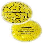 Custom Printed Yellow Brain Hot/ Cold Pack with Gel Beads