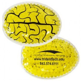 Yellow Brain Hot/Cold Pack w/Gel Beads with Logo