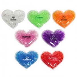 Customized Large Heart Aqua Pearls Hot/Cold Pack