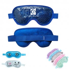 Personalized Plush Gel Bead Cooling Eye Mask Or Aqua Pearl Eye Ice Pack