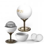 2.5 Inch Golf Ball Ice Mold with Logo
