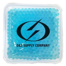 Square Teal Hot/Cold Pack w/Gel Beads with Logo