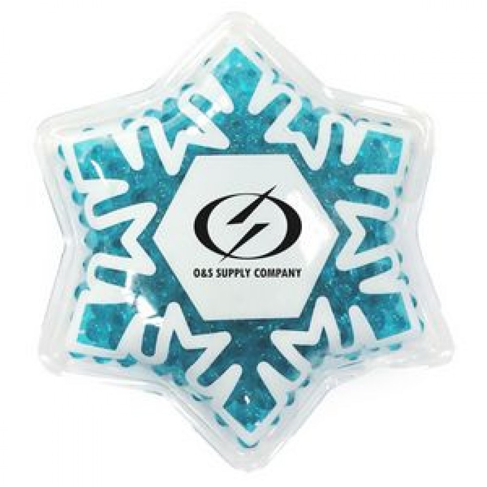 Snowflake Hot/ Cold Pack with Gel Beads with Logo