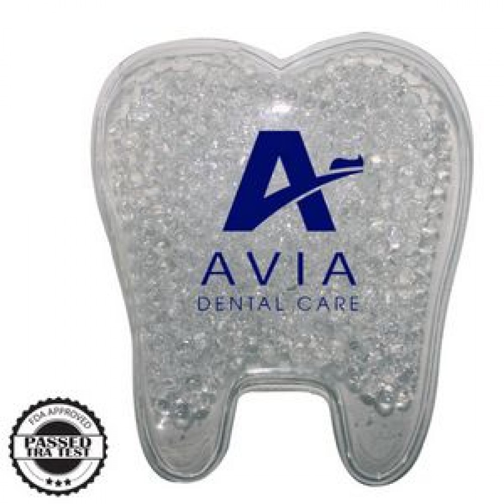 Custom Printed Tooth Gel Bead Hot/Cold Pack (Spot Color)