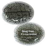 Personalized Gray Brain Hot/ Cold Pack with Gel Beads