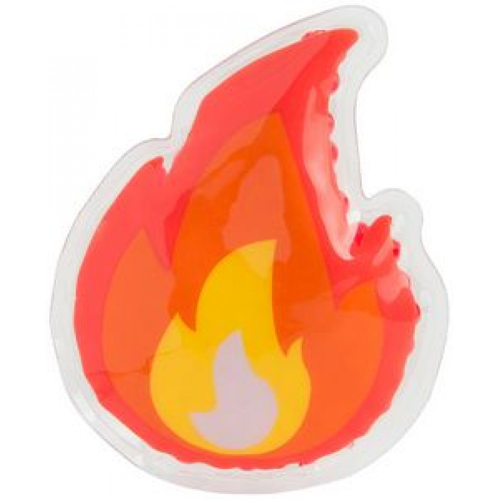 Flame Emoji Gel Beads Hot/Cold Pack with Logo