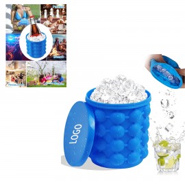 Personalized Large Cylindrical Silicone Ice Bucket