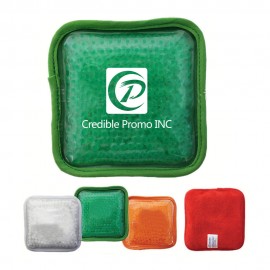 Plush Square Shape Gel Bead Ice Pack Or Hot/Cold Pack with Logo